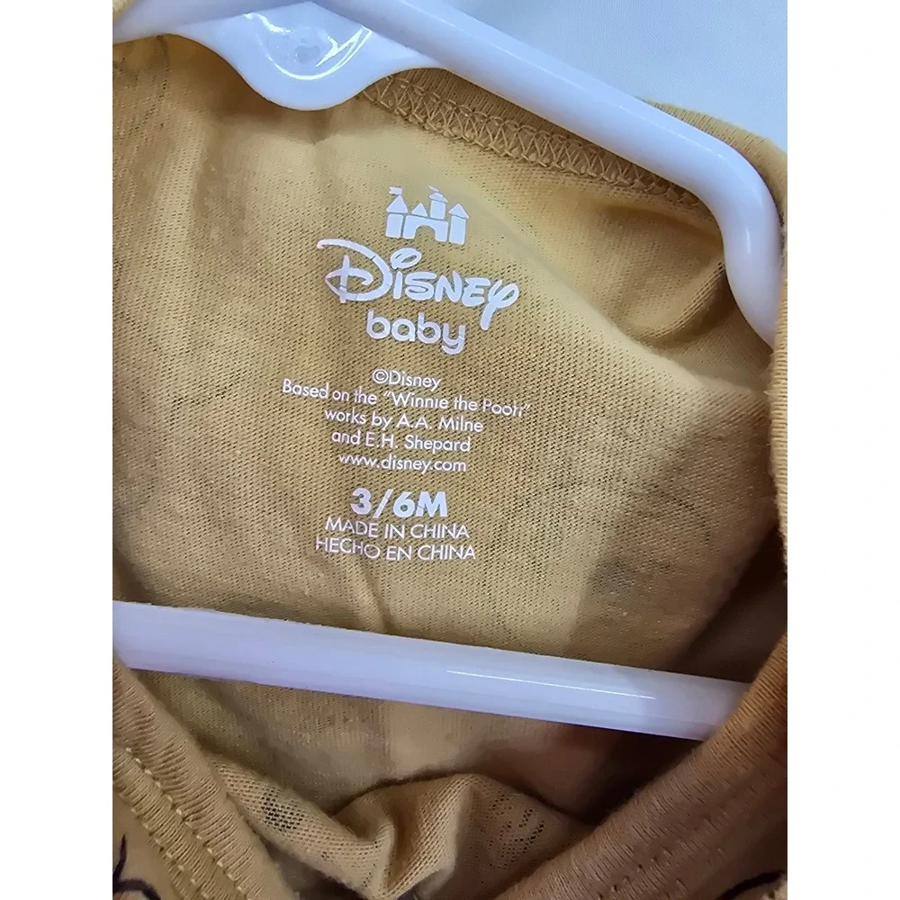 Disney Baby Winnie the Pooh Corduroy Overalls and Bodysuit Set Yellow Cream 3-6M
